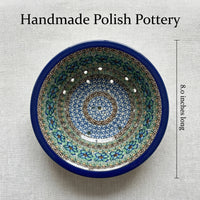 Mardi Gras Berry Bowl & Plate Polish Pottery