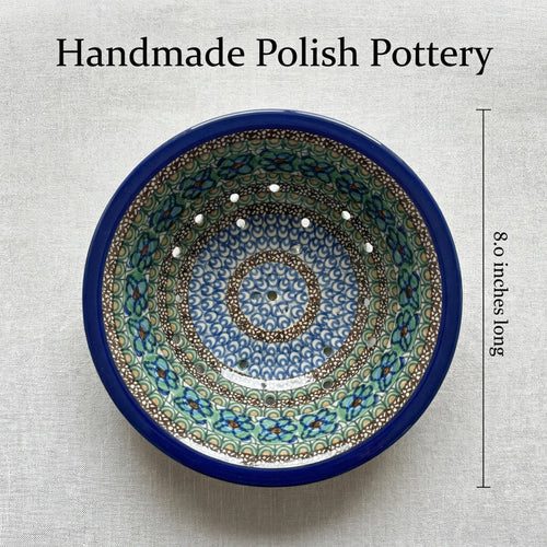 Mardi Gras Berry Bowl & Plate Polish Pottery