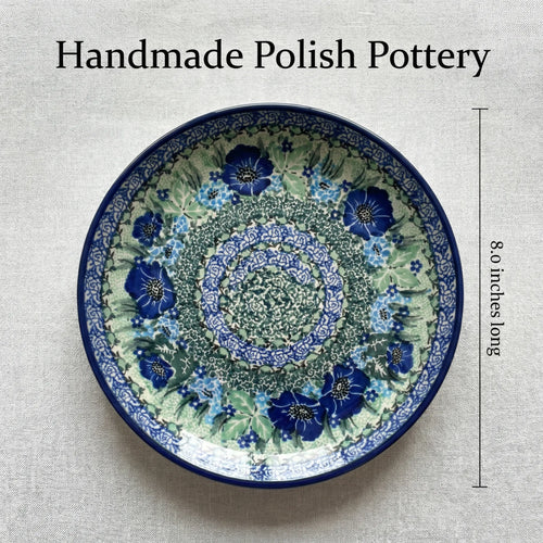 Sapphire Fields Berry Bowl & Plate Polish Pottery