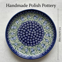 Seaside Swirl Torte Plate Polish Pottery