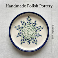 Porcelain Vine Torte Plate Polish Pottery