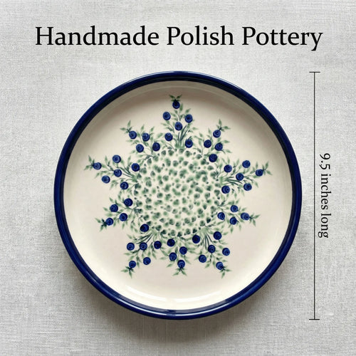 Porcelain Vine Torte Plate Polish Pottery