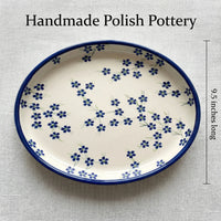 Willow Torte Plate Polish Pottery