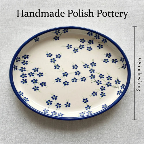 Willow Torte Plate Polish Pottery