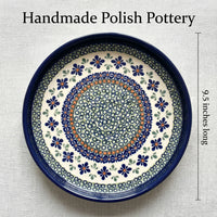 Mosaic Flower Torte Plate Polish Pottery