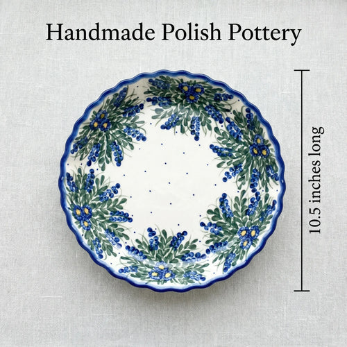 Polish Pottery Dimensions Hyacinth Pie Plate