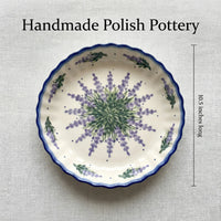 Polish Pottery Dimensions Lavender Fields Pie Plate