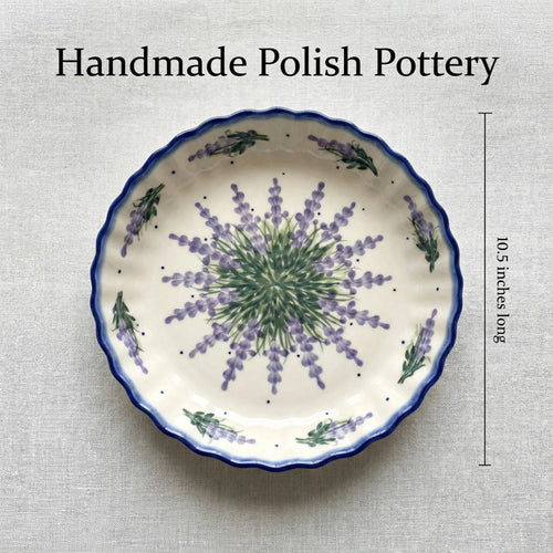 Polish Pottery Dimensions Lavender Fields Pie Plate