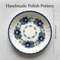 Polish Pottery Dimensions Forget Me Not Pie Plate