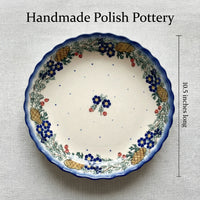 Polish Pottery Dimensions Pinecone Pie Plate
