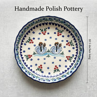 Polish Pottery Dimensions Frosty Duo Pie Plate