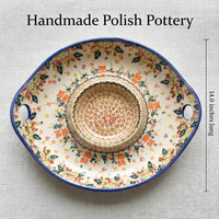 Forest Friends Chip & Dip Plate Polish Pottery