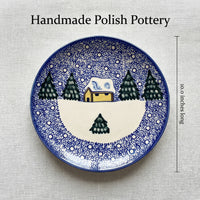Polish Pottery Dimensions Winter Forest Dinner Plate