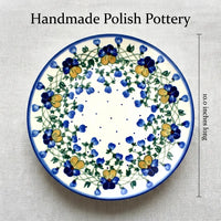 Pansies Dinner Plate Polish Pottery