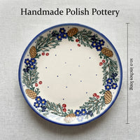 Pinecone Dinner Plate Polish Pottery