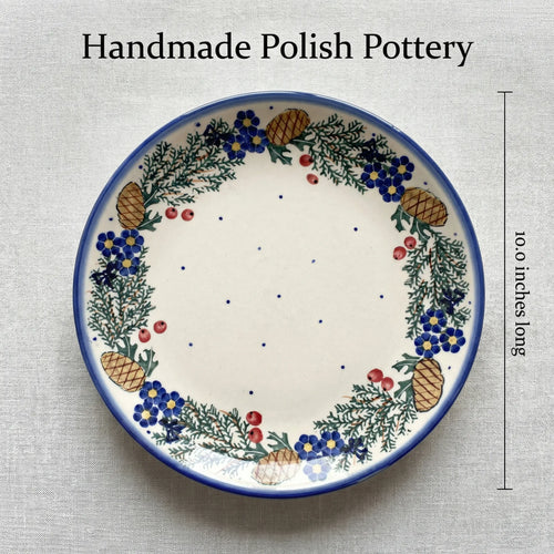 Pinecone Dinner Plate Polish Pottery