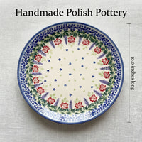 Roses Are Red Dinner Plate Polish Pottery