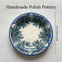 Polish Pottery Dimensions Hyacinth Soup Plate with Rim
