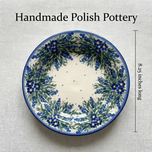 Polish Pottery Dimensions Hyacinth Soup Plate with Rim