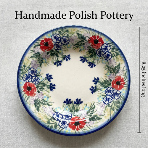 Summer Garden Soup Plate with Rim Polish Pottery
