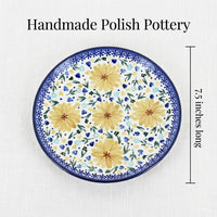 Polish Pottery Dimensions Yellow Daisy Dessert Plate