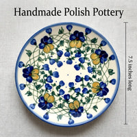 Polish Pottery Dimensions Pansies Dessert Plate