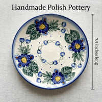 Polish Pottery Dimensions Forget Me Not Dessert Plate