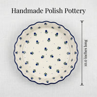 Blueberry Pie Plate Polish Pottery