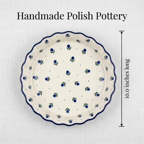 Blueberry Pie Plate Polish Pottery