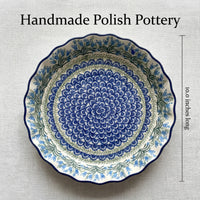 Tulip Bouquet Pie Plate Polish Pottery