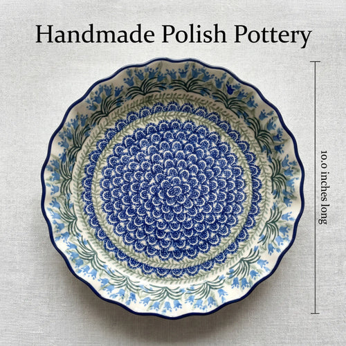 Tulip Bouquet Pie Plate Polish Pottery