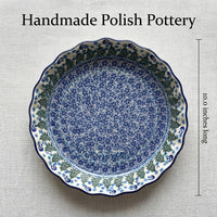 Evergreen Magic Pie Plate Polish Pottery