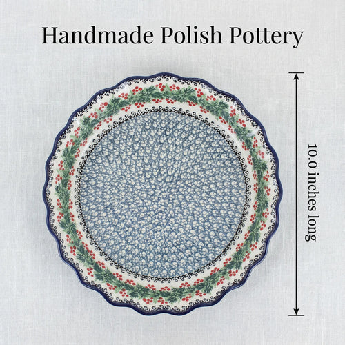 Noelle Pie Plate Polish Pottery