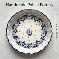 Polish Pottery Dimensions Georgia Blue Pie Plate