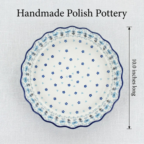 Celeste Pie Plate Polish Pottery