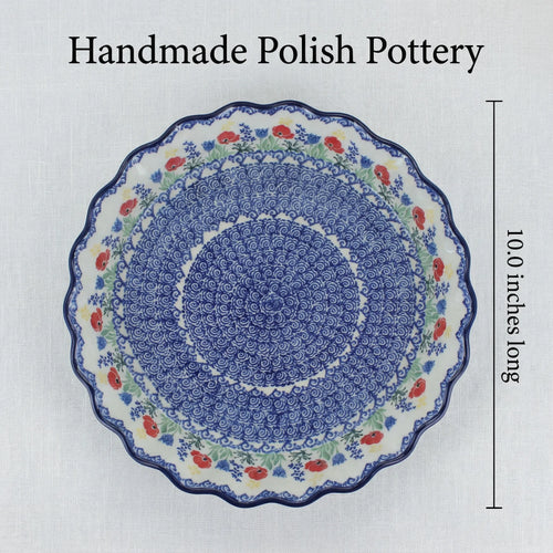 Memory Garden Pie Plate Polish Pottery