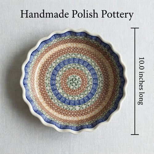 Athena Pie Plate Polish Pottery