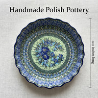 Polish Pottery Dimensions Sapphire Fields Pie Plate