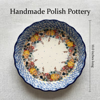 Harvest Bounty Pie Plate Polish Pottery