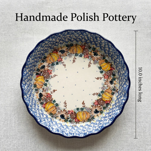 Harvest Bounty Pie Plate Polish Pottery