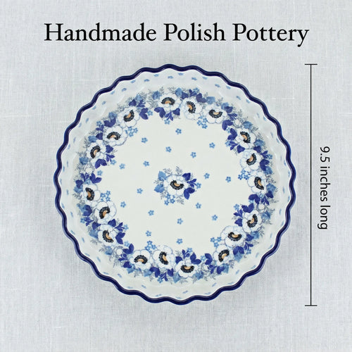 Polish Pottery Dimensions Georgia Blue Torte Plate