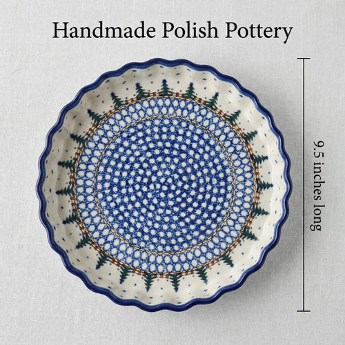 Rustic Pines Torte Plate Polish Pottery