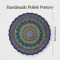 Mardi Gras Torte Plate Polish Pottery