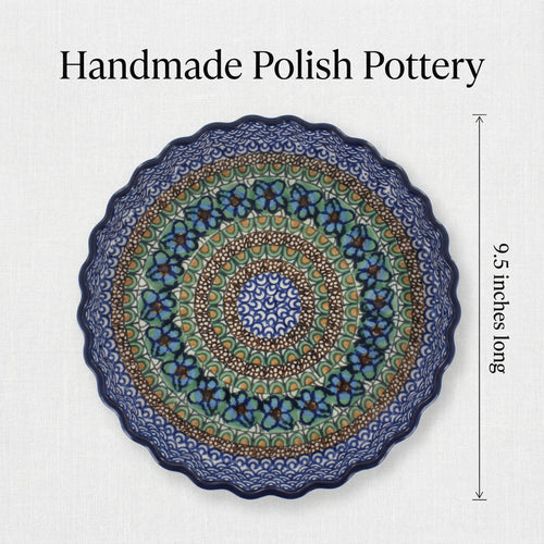 Mardi Gras Torte Plate Polish Pottery
