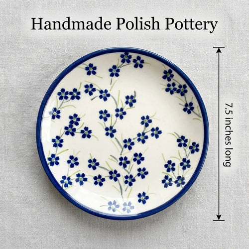 Polish Pottery Dimensions Willow Dessert Plate
