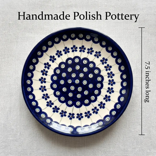 Polish Pottery Dimensions Flowering Peacock Dessert Plate