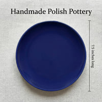 Polish Pottery Dimensions Cobalt Dessert Plate