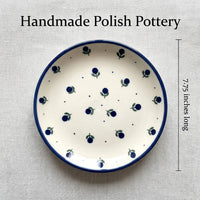 Polish Pottery Dimensions Blueberry Dessert Plate