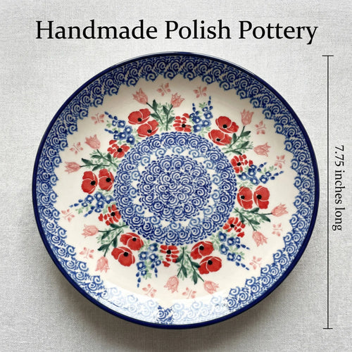 Polish Pottery Dimensions Dreaming of Poppies Dessert Plate