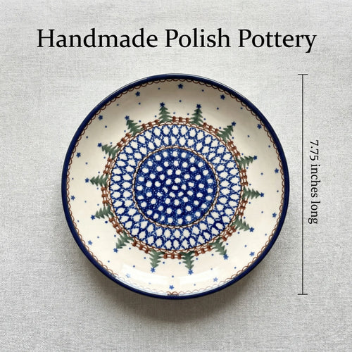 Polish Pottery Dimensions Rustic Pines Dessert Plate